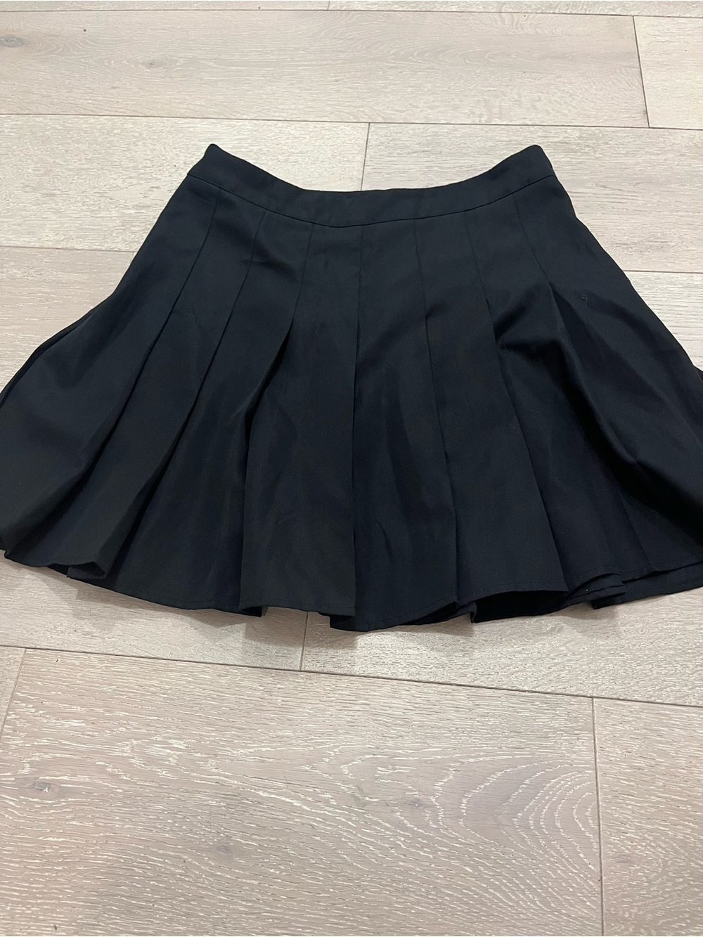 Black Pleated Mini Skirt